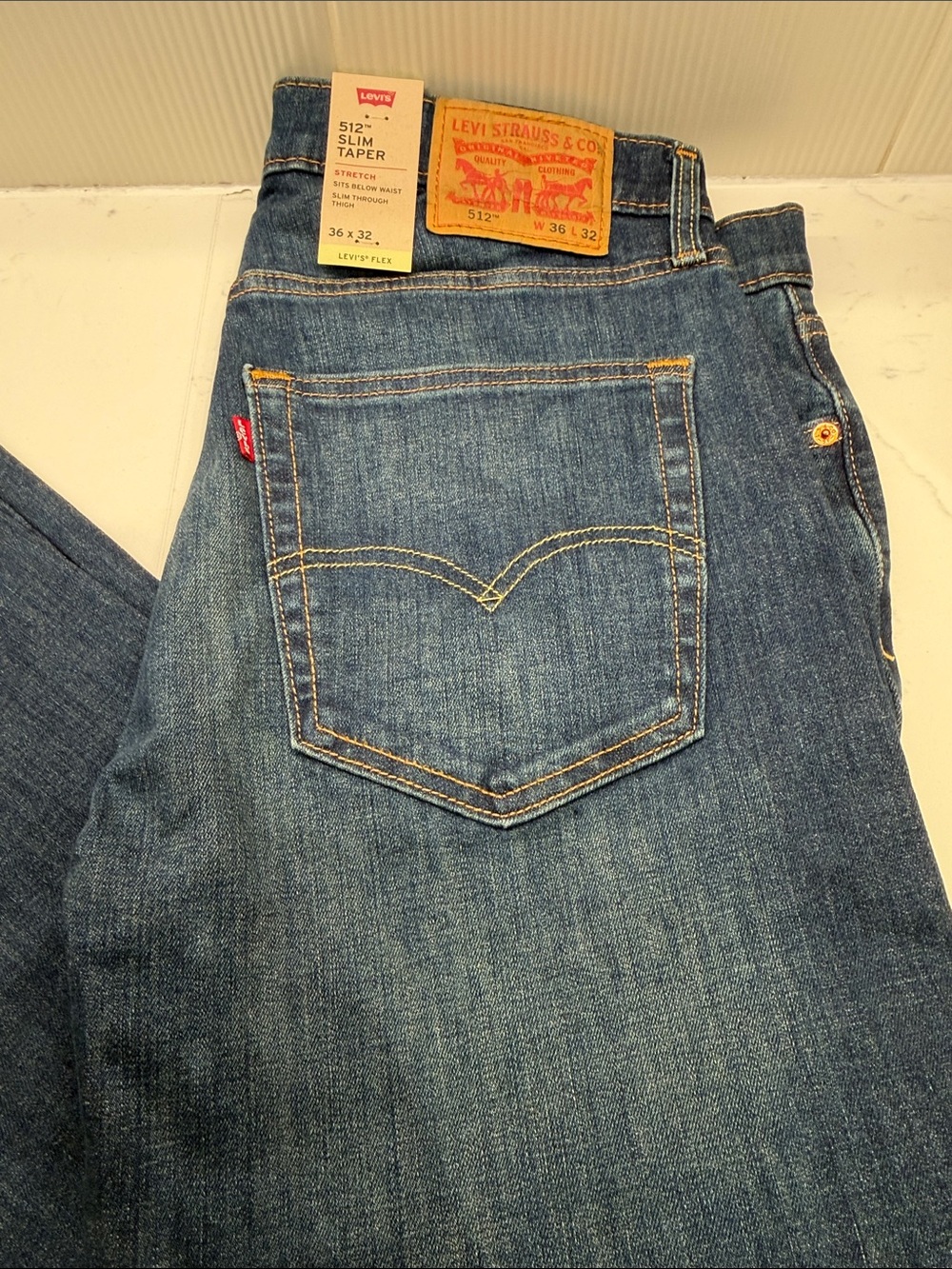 Levi's 512 Slim Taper Jeans - Medium Blue Denim